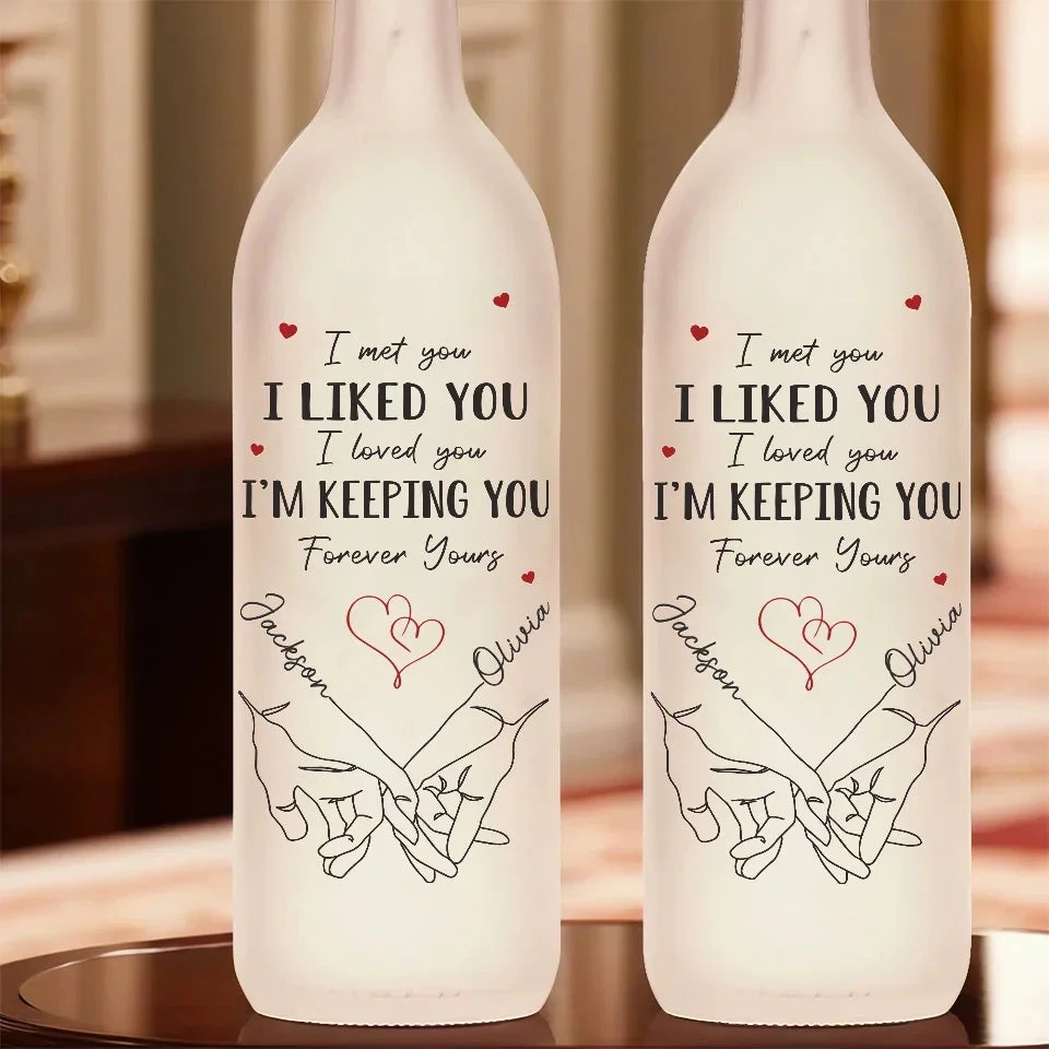 Love Is A Partnership - Couple Personalized Custom Bottle Lamp - Gift For Husband Wife, Anniversary 4 Love Is A Partnership - Couple Personalized Custom Bottle Lamp - Gift For Husband Wife, Anniversary - Image 4