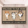 Owned By Us, Rented By Humans - Dog & Cat Personalized Custom Home Decor Decorative Mat - House Warming Gift For Pet Owners, Pet Lovers