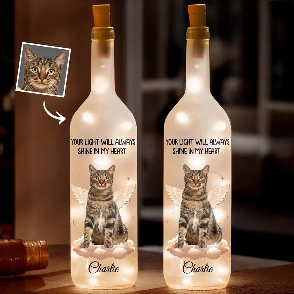 Custom Photo Gone From My Life, But Never From My Heart - Memorial Personalized Custom Bottle Lamp - Sympathy Gift For Pet Owners, Pet Lovers 1 Custom Photo Gone From My Life, But Never From My Heart - Memorial Personalized Custom Bottle Lamp - Sympathy Gift For Pet Owners, Pet Lovers