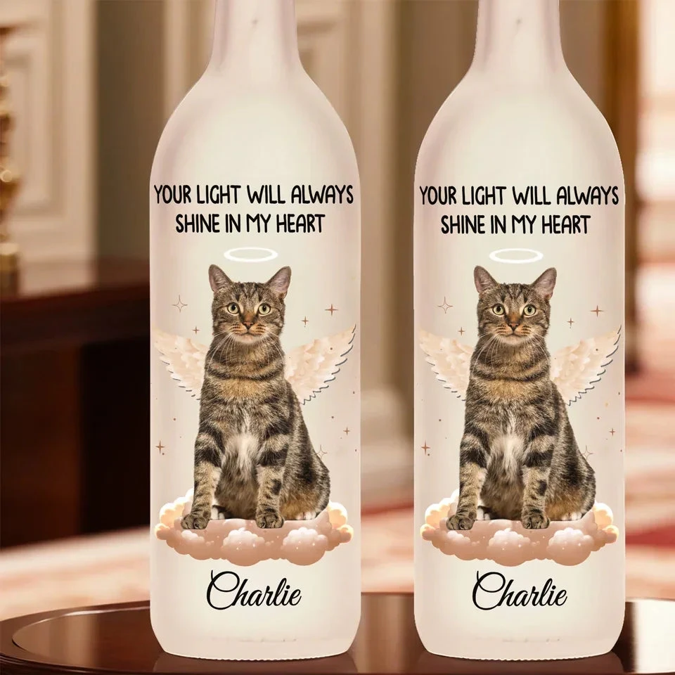 Custom Photo Gone From My Life, But Never From My Heart - Memorial Personalized Custom Bottle Lamp - Sympathy Gift For Pet Owners, Pet Lovers 4 Custom Photo Gone From My Life, But Never From My Heart - Memorial Personalized Custom Bottle Lamp - Sympathy Gift For Pet Owners, Pet Lovers - Image 4