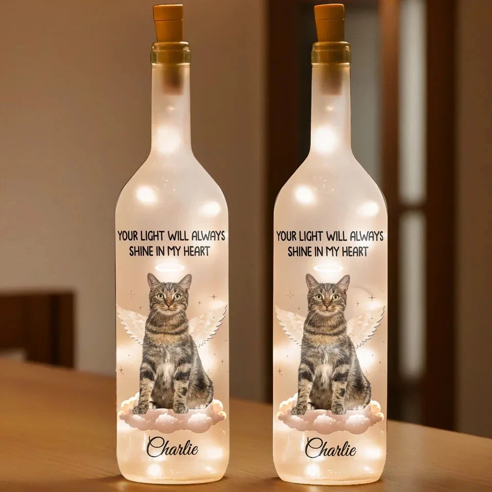 Custom Photo Gone From My Life, But Never From My Heart - Memorial Personalized Custom Bottle Lamp - Sympathy Gift For Pet Owners, Pet Lovers 3 Custom Photo Gone From My Life, But Never From My Heart - Memorial Personalized Custom Bottle Lamp - Sympathy Gift For Pet Owners, Pet Lovers - Image 3