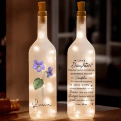 Watching You Grow Fills My Heart With Pride - Family Personalized Custom Bottle Lamp - Gift For Son, Daughter, Grandson, Granddaughter