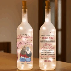 You Are My Shining Star, And I’m Endlessly Proud Of You - Family Personalized Custom Bottle Lamp - Gift For Mom, Daughter