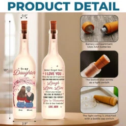 You Are My Shining Star, And I’m Endlessly Proud Of You - Family Personalized Custom Bottle Lamp - Gift For Mom, Daughter -Pawfect House Store 6780ec410f265