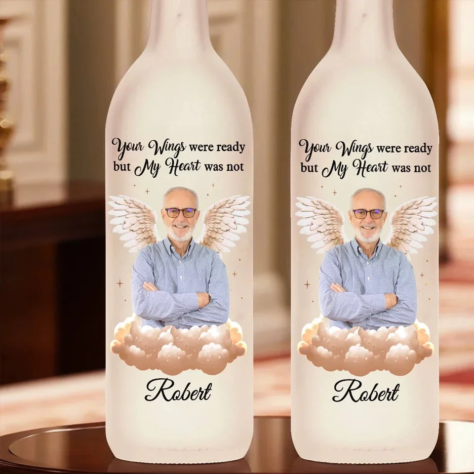 Custom Photo Love Never Ends It Just Changes Form - Memorial Personalized Custom Bottle Lamp - Sympathy Gift For Family Members 4 Custom Photo Love Never Ends It Just Changes Form - Memorial Personalized Custom Bottle Lamp - Sympathy Gift For Family Members - Image 4