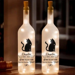 A Piece Of My Heart Will Always Be With You - Memorial Personalized Custom Bottle Lamp - Sympathy Gift For Pet Owners, Pet Lovers