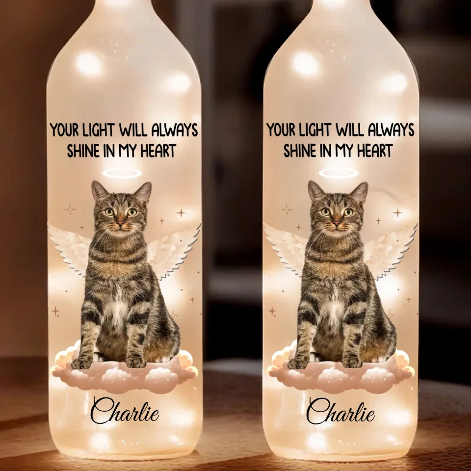 Custom Photo Gone From My Life, But Never From My Heart - Memorial Personalized Custom Bottle Lamp - Sympathy Gift For Pet Owners, Pet Lovers 2 Custom Photo Gone From My Life, But Never From My Heart - Memorial Personalized Custom Bottle Lamp - Sympathy Gift For Pet Owners, Pet Lovers - Image 2