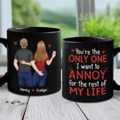 You're The Best Thing I've Ever Found On The Internet - Couple Personalized Custom Black Mug - Gift For Husband Wife, Anniversary