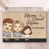 Happiness Is A Cozy Home - Family Personalized Custom Home Decor Decorative Mat - House Warming Gift For Family Members