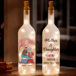 No One Knows You Like Mom Does - Family Personalized Custom Bottle Lamp - Gift For Mom, Daughter