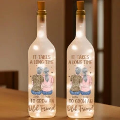 Side By Side, Through Thick And Thin - Bestie Personalized Custom Bottle Lamp - Gift For Best Friends, BFF, Sisters -Pawfect House Store 67846fc5363ca