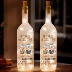 Besties For Life, No Matter What - Bestie Personalized Custom Bottle Lamp - Gift For Best Friends, BFF, Sisters