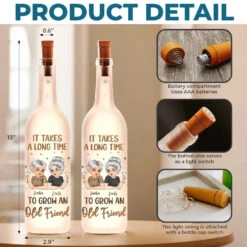 Besties For Life, No Matter What - Bestie Personalized Custom Bottle Lamp - Gift For Best Friends, BFF, Sisters -Pawfect House Store 678474920583c