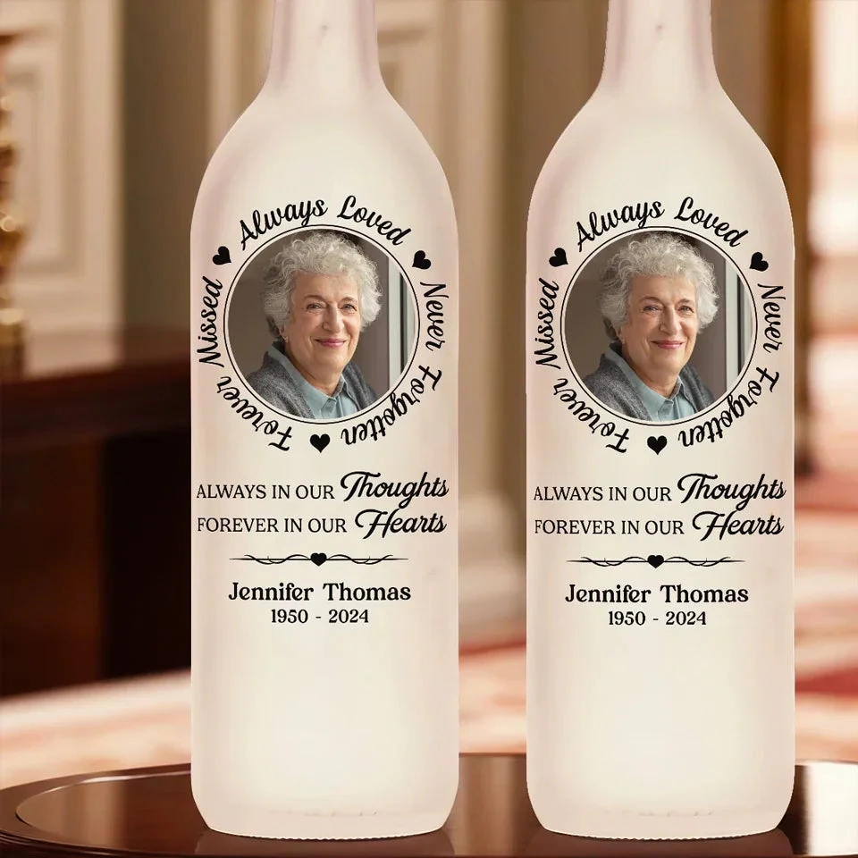 Custom Photo You Are Always Loved And Never Forgotten - Memorial Personalized Custom Bottle Lamp - Sympathy Gift For Family Members 4 Custom Photo You Are Always Loved And Never Forgotten - Memorial Personalized Custom Bottle Lamp - Sympathy Gift For Family Members - Image 4