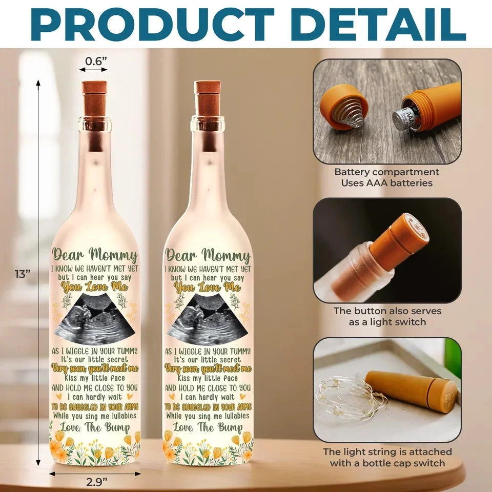 Custom Photo I Can Hear You Say You Love Me - Family Personalized Custom Bottle Lamp - Baby Shower Gift, Gift For First Mom 5 Custom Photo I Can Hear You Say You Love Me - Family Personalized Custom Bottle Lamp - Baby Shower Gift, Gift For First Mom - Image 5