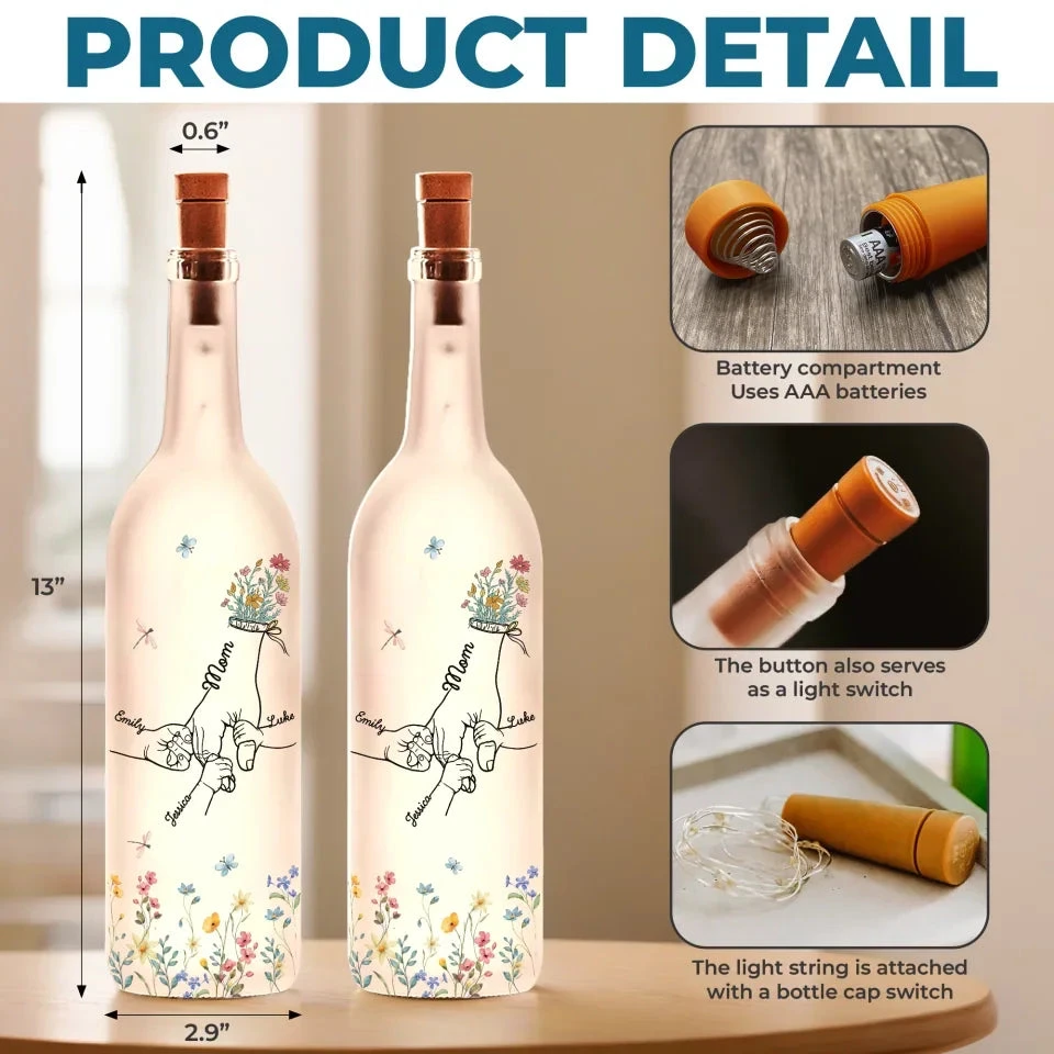 Your Hugs Are The Best Medicine - Family Personalized Custom Bottle Lamp - Gift For Mom, Grandma 5 Your Hugs Are The Best Medicine - Family Personalized Custom Bottle Lamp - Gift For Mom, Grandma - Image 5