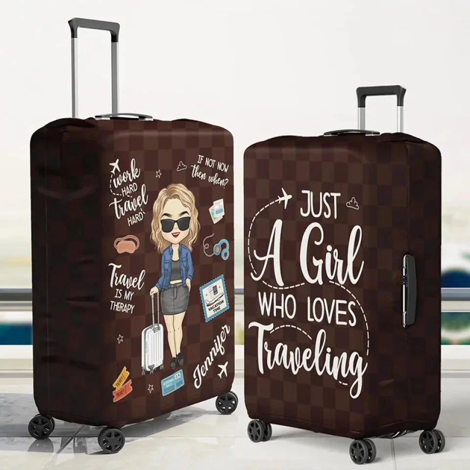 Love Is An Endless Journey - Travel Personalized Custom Luggage Cover - Summer Vacation Gift, Gift For Adventure Travel Lovers 3 Love Is An Endless Journey - Travel Personalized Custom Luggage Cover - Summer Vacation Gift, Gift For Adventure Travel Lovers - Image 3