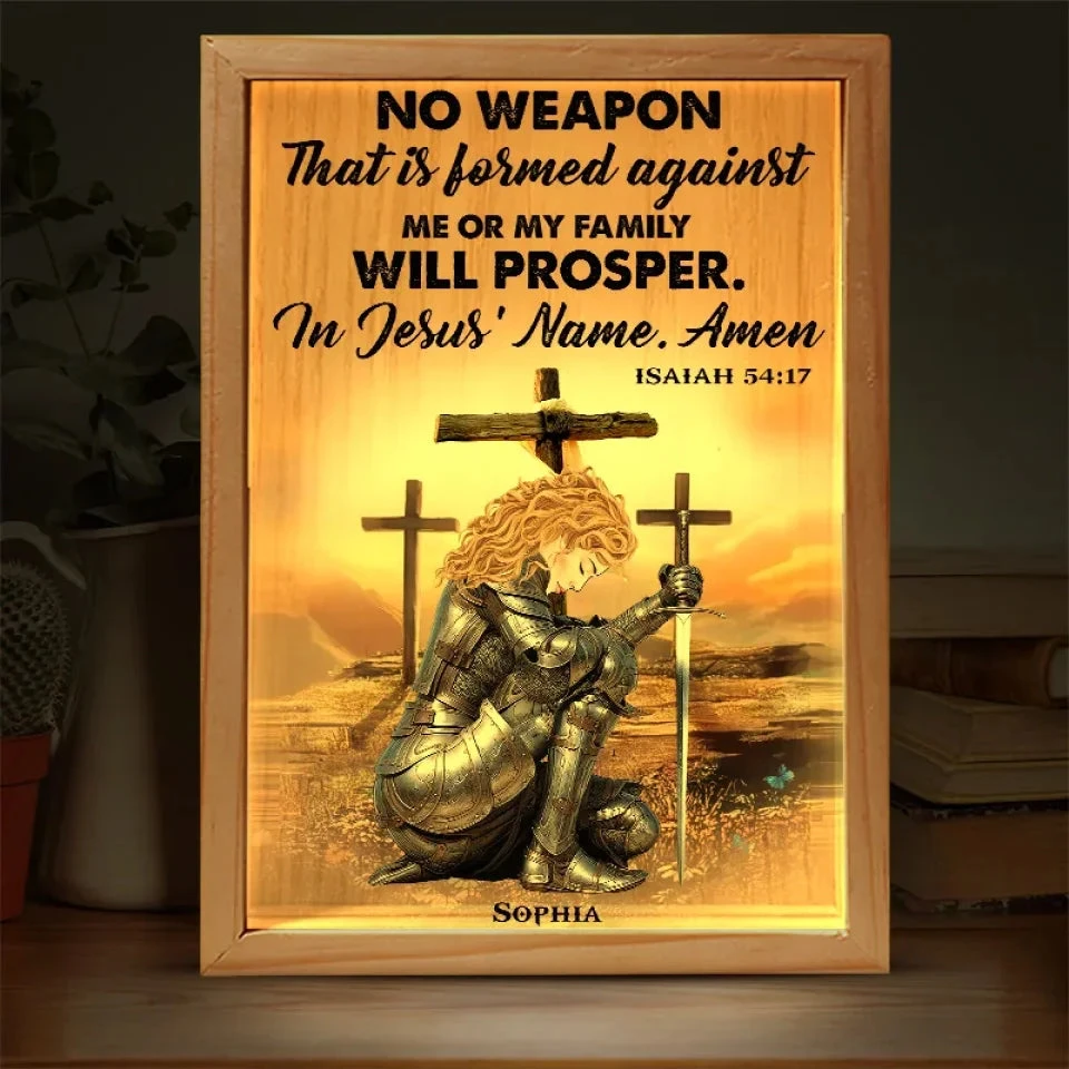 Isaiah 54 17 - Family Personalized Custom Frame Light Box - Gift For Yourself, Best Friends, Siblings, Family Members 1 Isaiah 54 17 - Family Personalized Custom Frame Light Box - Gift For Yourself, Best Friends, Siblings, Family Members