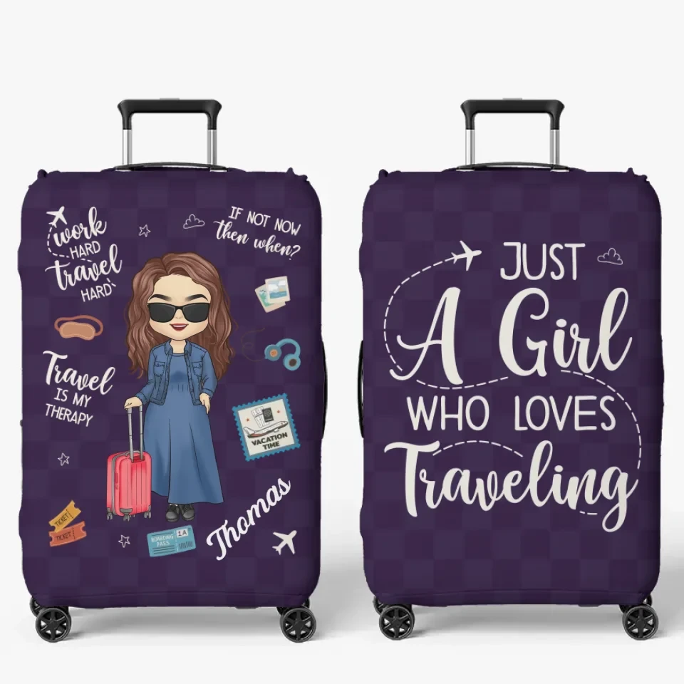 Love Is An Endless Journey - Travel Personalized Custom Luggage Cover - Summer Vacation Gift, Gift For Adventure Travel Lovers 2 Love Is An Endless Journey - Travel Personalized Custom Luggage Cover - Summer Vacation Gift, Gift For Adventure Travel Lovers - Image 2