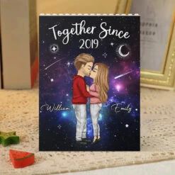 Kisses Are The Whispers Of The Heart - Couple Personalized Custom Vertical Rectangle Shaped Building Brick Blocks - Gift For Husband Wife, Anniversary