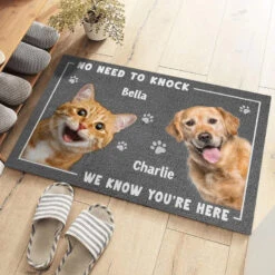 Custom Photo No Need To Knock - Dog & Cat Personalized Custom Home Decor Decorative Mat - House Warming Gift For Pet Owners, Pet Lovers 7 Custom Photo No Need To Knock - Dog & Cat Personalized Custom Home Decor Decorative Mat - House Warming Gift For Pet Owners, Pet Lovers -Pawfect House Store 6785ce701beb4