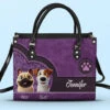 My Pet, My Heart - Dog Personalized Custom Leather Handbag - Gift For Pet Owners, Pet Lovers