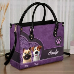 My Pet, My Heart - Dog Personalized Custom Leather Handbag - Gift For Pet Owners, Pet Lovers -Pawfect House Store 678619551bc6c