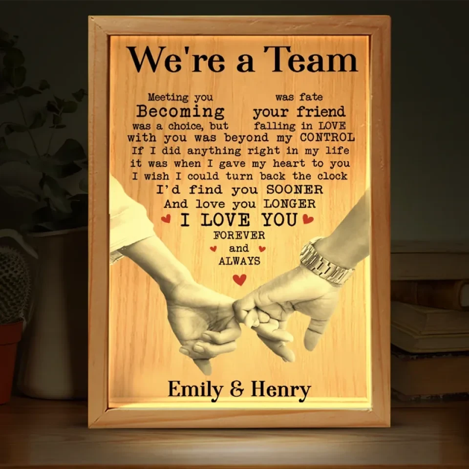 Together, We Are Infinite - Couple Personalized Custom Frame Light Box - Gift For Husband Wife, Anniversary 1 Together, We Are Infinite - Couple Personalized Custom Frame Light Box - Gift For Husband Wife, Anniversary