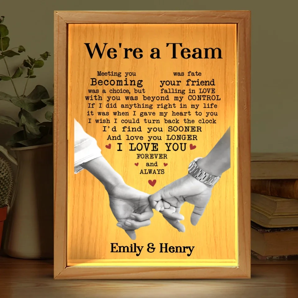 Together, We Are Infinite - Couple Personalized Custom Frame Light Box - Gift For Husband Wife, Anniversary 2 Together, We Are Infinite - Couple Personalized Custom Frame Light Box - Gift For Husband Wife, Anniversary - Image 2