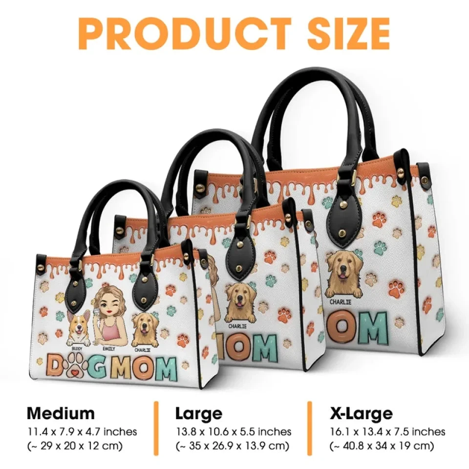 I'm A Fur Mom - Dog & Cat Personalized Custom 3D Inflated Effect Printed Leather Handbag - Gift For Pet Owners, Pet Lovers 6 I'm A Fur Mom - Dog & Cat Personalized Custom 3D Inflated Effect Printed Leather Handbag - Gift For Pet Owners, Pet Lovers - Image 6