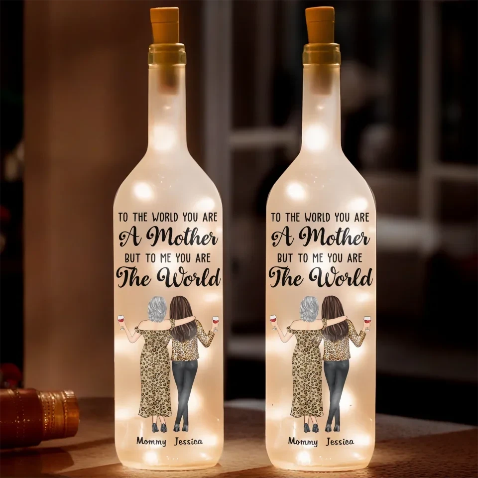 My Mom, My Forever Hero - Family Personalized Custom Bottle Lamp - Gift For Mom, Daughter 1 My Mom, My Forever Hero - Family Personalized Custom Bottle Lamp - Gift For Mom, Daughter