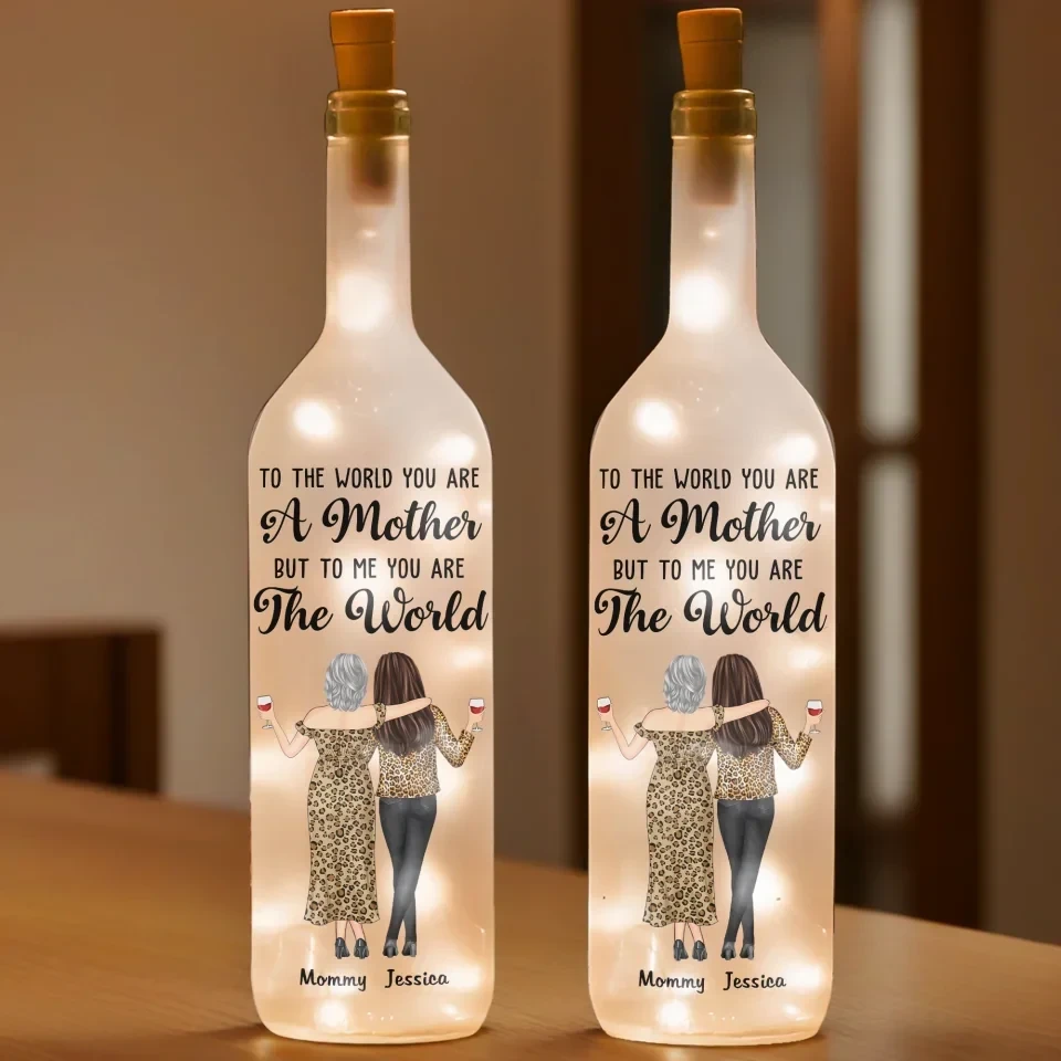 My Mom, My Forever Hero - Family Personalized Custom Bottle Lamp - Gift For Mom, Daughter 3 My Mom, My Forever Hero - Family Personalized Custom Bottle Lamp - Gift For Mom, Daughter - Image 3