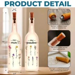 Her Love Is The Sunshine That Makes Every Flower Bloom - Family Personalized Custom Bottle Lamp - Gift For Mom, Grandma 9 Her Love Is The Sunshine That Makes Every Flower Bloom - Family Personalized Custom Bottle Lamp - Gift For Mom, Grandma -Pawfect House Store 678643ffc5347