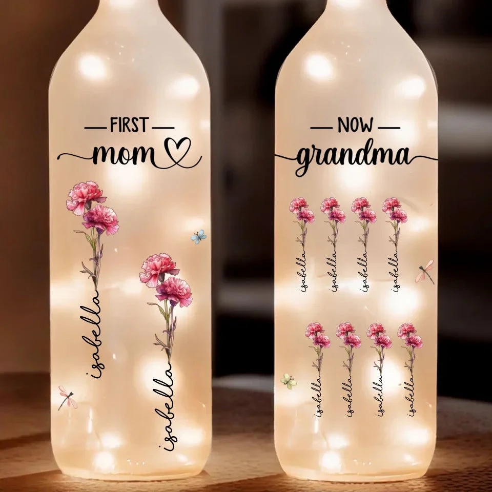 Her Love Is The Sunshine That Makes Every Flower Bloom - Family Personalized Custom Bottle Lamp - Gift For Mom, Grandma 2 Her Love Is The Sunshine That Makes Every Flower Bloom - Family Personalized Custom Bottle Lamp - Gift For Mom, Grandma - Image 2