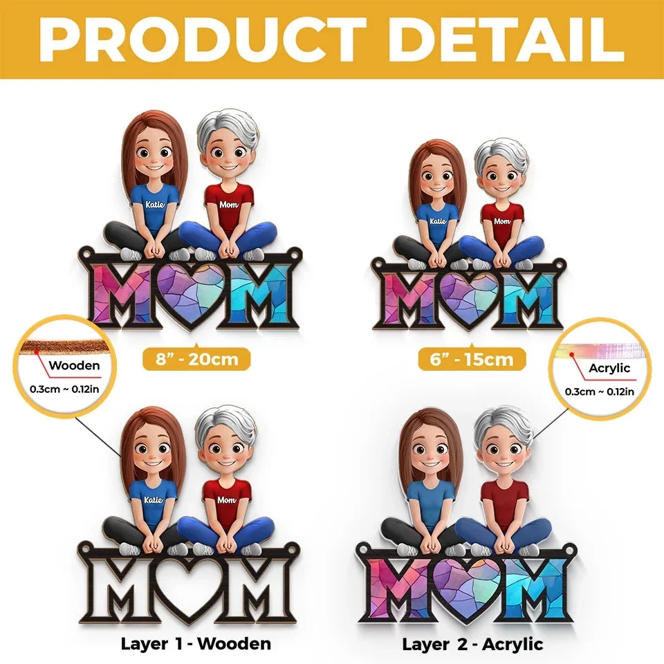 Where Mom Sits, Love Gathers - Family Personalized Window Hanging Suncatcher Ornament - Gift For Mom, Grandma 5 Where Mom Sits, Love Gathers - Family Personalized Window Hanging Suncatcher Ornament - Gift For Mom, Grandma - Image 5