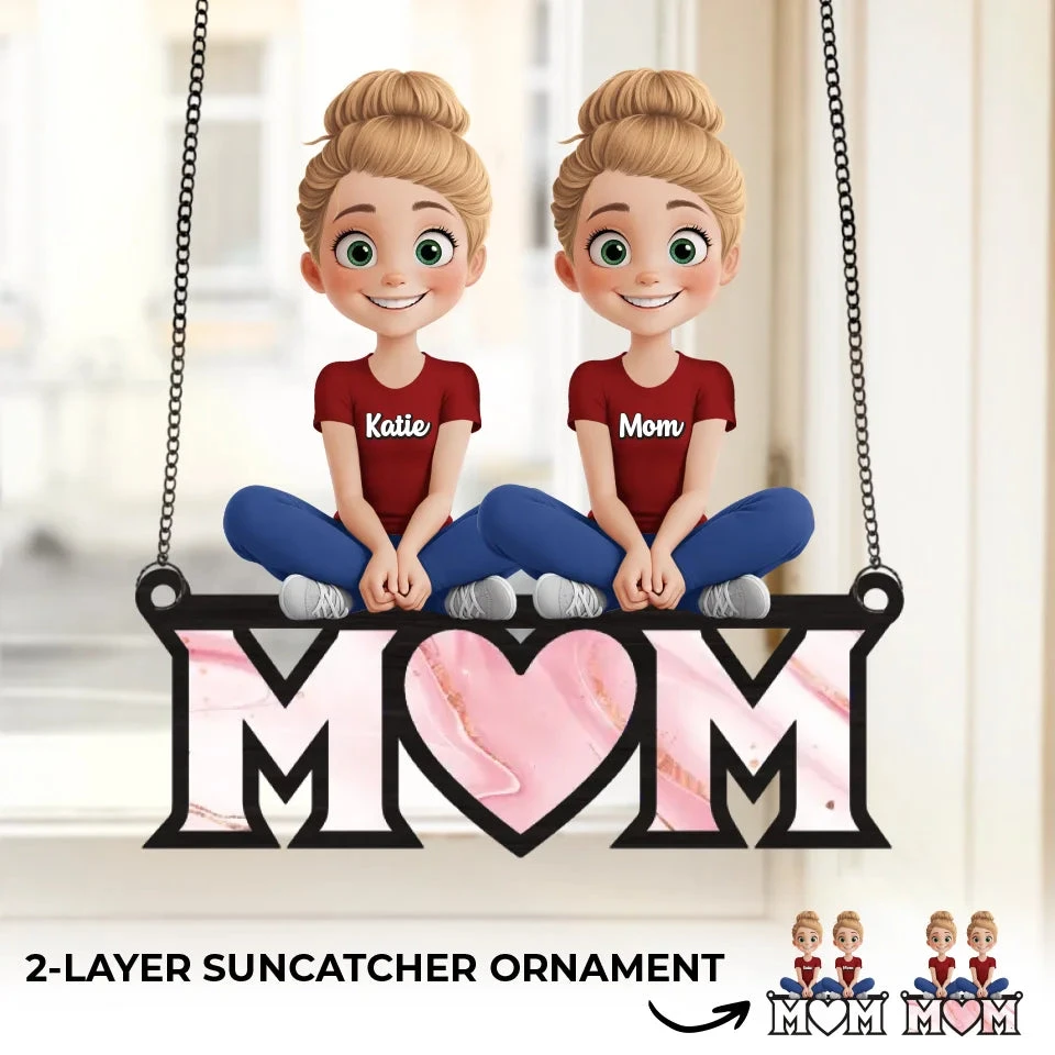Where Mom Sits, Love Gathers - Family Personalized Window Hanging Suncatcher Ornament - Gift For Mom, Grandma 2 Where Mom Sits, Love Gathers - Family Personalized Window Hanging Suncatcher Ornament - Gift For Mom, Grandma - Image 2
