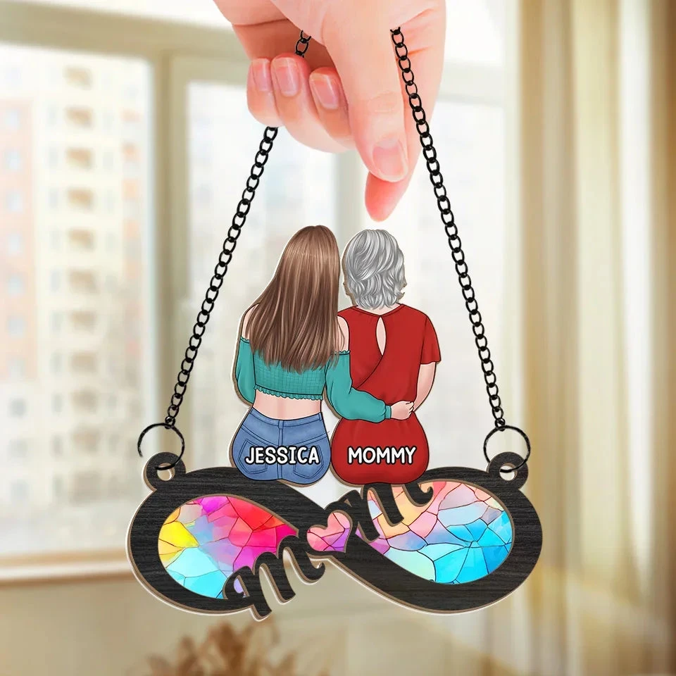 Her Love Is Our Forever Compass - Family Personalized Window Hanging Suncatcher Ornament - Gift For Mom 3 Her Love Is Our Forever Compass - Family Personalized Window Hanging Suncatcher Ornament - Gift For Mom - Image 3