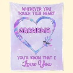 Whenever You Touch This Heart - Family Personalized Custom Blanket - Gift For Mom, Grandma 14 Whenever You Touch This Heart - Family Personalized Custom Blanket - Gift For Mom, Grandma -Pawfect House Store 67872834c5177