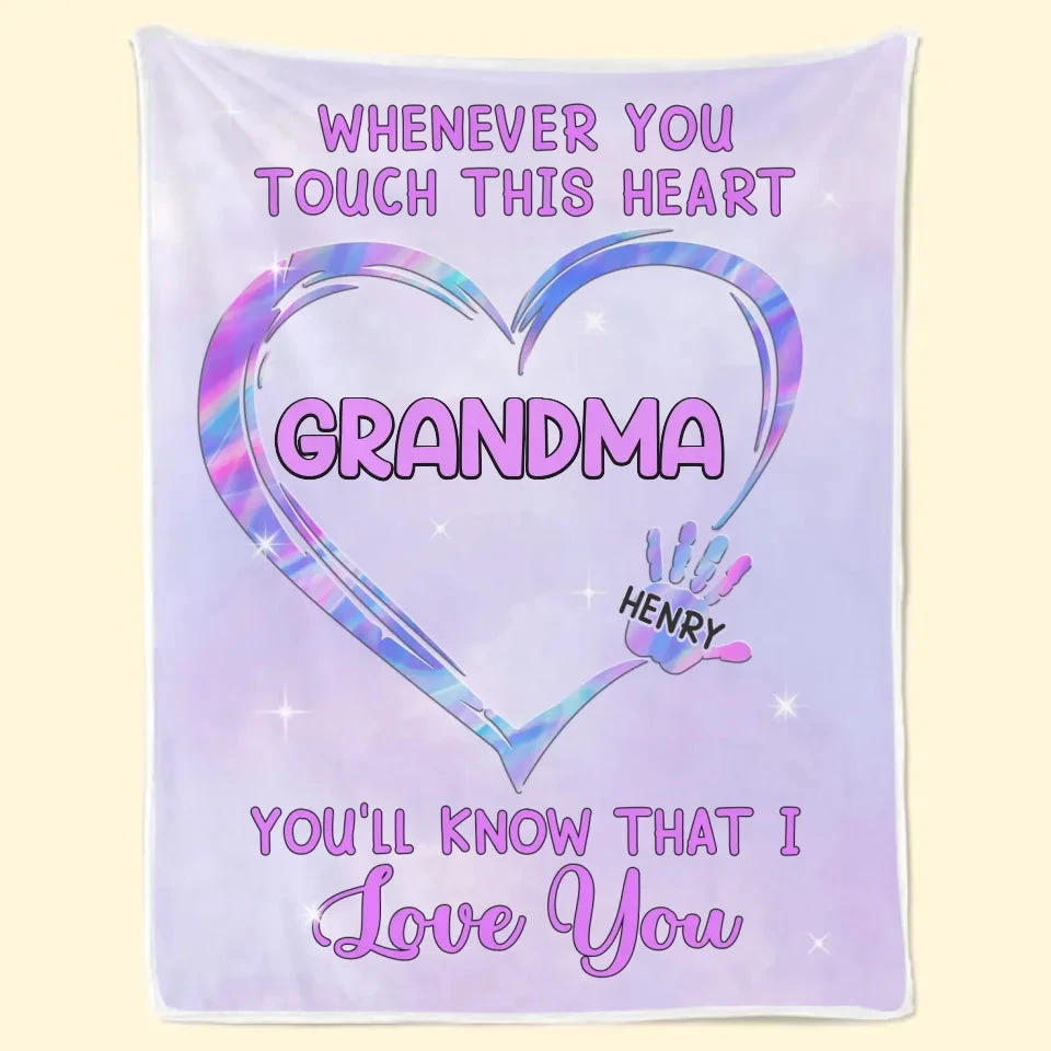 Whenever You Touch This Heart - Family Personalized Custom Blanket - Gift For Mom, Grandma 7 Whenever You Touch This Heart - Family Personalized Custom Blanket - Gift For Mom, Grandma - Image 7