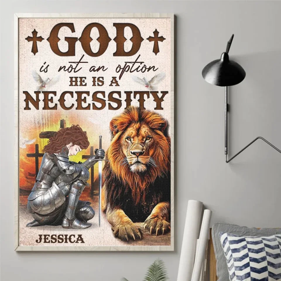 God Is A Necessity - Family Personalized Custom Vertical Poster - Gift For Yourself, Best Friends, Siblings, Family Members 3 God Is A Necessity - Family Personalized Custom Vertical Poster - Gift For Yourself, Best Friends, Siblings, Family Members - Image 3