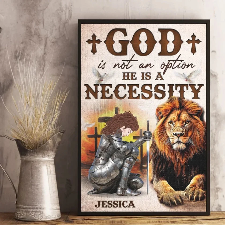 God Is A Necessity - Family Personalized Custom Vertical Poster - Gift For Yourself, Best Friends, Siblings, Family Members 1 God Is A Necessity - Family Personalized Custom Vertical Poster - Gift For Yourself, Best Friends, Siblings, Family Members
