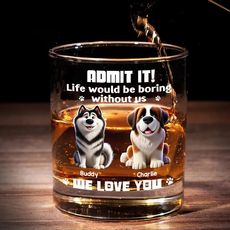 Pets Make Life Sweeter - Dog Personalized Custom Whiskey Glass - Gift For Pet Owners, Pet Lovers 1 Pets Make Life Sweeter - Dog Personalized Custom Whiskey Glass - Gift For Pet Owners, Pet Lovers