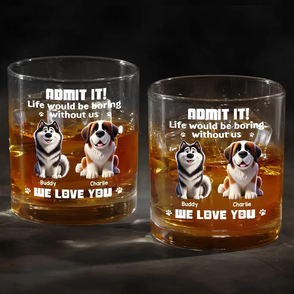 Pets Make Life Sweeter - Dog Personalized Custom Whiskey Glass - Gift For Pet Owners, Pet Lovers 4 Pets Make Life Sweeter - Dog Personalized Custom Whiskey Glass - Gift For Pet Owners, Pet Lovers - Image 4
