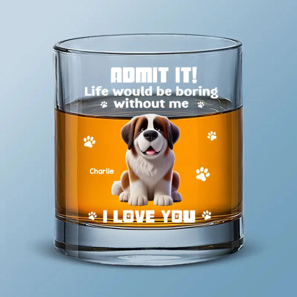 Pets Make Life Sweeter - Dog Personalized Custom Whiskey Glass - Gift For Pet Owners, Pet Lovers 2 Pets Make Life Sweeter - Dog Personalized Custom Whiskey Glass - Gift For Pet Owners, Pet Lovers - Image 2
