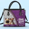 Love At First Wag - Dog Personalized Custom Leather Handbag - Gift For Pet Owners, Pet Lovers
