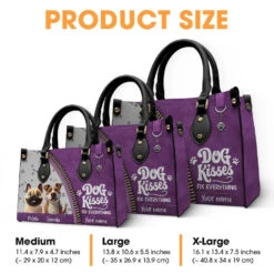 Love At First Wag - Dog Personalized Custom Leather Handbag - Gift For Pet Owners, Pet Lovers -Pawfect House Store 67876a3e60b30