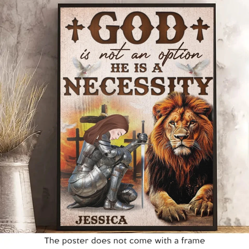 God Is A Necessity - Family Personalized Custom Vertical Poster - Gift For Yourself, Best Friends, Siblings, Family Members 2 God Is A Necessity - Family Personalized Custom Vertical Poster - Gift For Yourself, Best Friends, Siblings, Family Members - Image 2