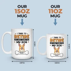 I Work For My Dog - Dog Personalized Custom Mug - Appreciation, Retirement Gift For Coworkers, Work Friends, Colleagues, Family Members, Pet Owners, Pet Lovers -Pawfect House Store 678789052b29d