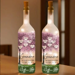 Lighting Up Love - Family Personalized Custom Bottle Lamp - Gift For Mom, Grandma -Pawfect House Store 6787a0e880142