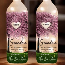 Lighting Up Love - Family Personalized Custom Bottle Lamp - Gift For Mom, Grandma -Pawfect House Store 6787a0fcea513